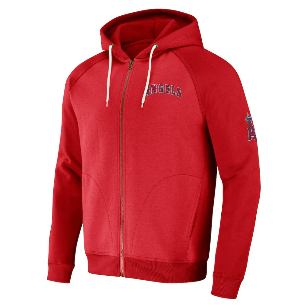 Los Angeles Angels Darius Rucker Collection by Fanatics Raglan Full-Zip Hoodie - MLB Hoodies