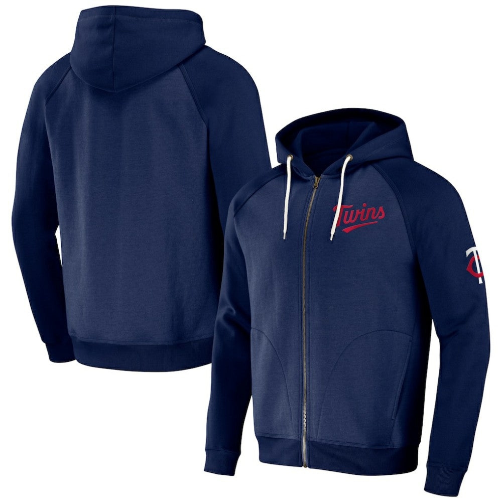 Minnesota Twins Darius Rucker Collection by Fanatics Raglan Full-Zip Hoodie - MLB Hoodies