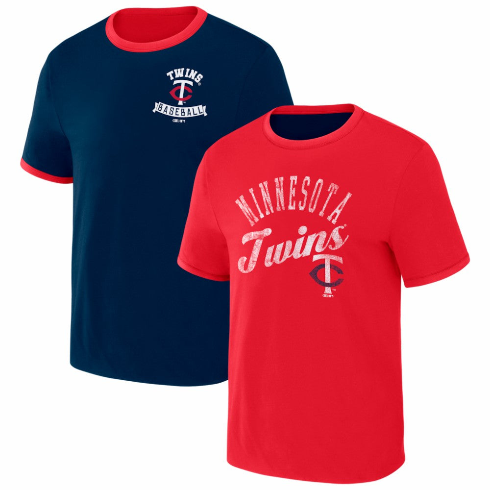 Minnesota Twins Darius Rucker Collection by Fanatics Two-Way Ringer Reversible T-Shirt - MLB T-shirts