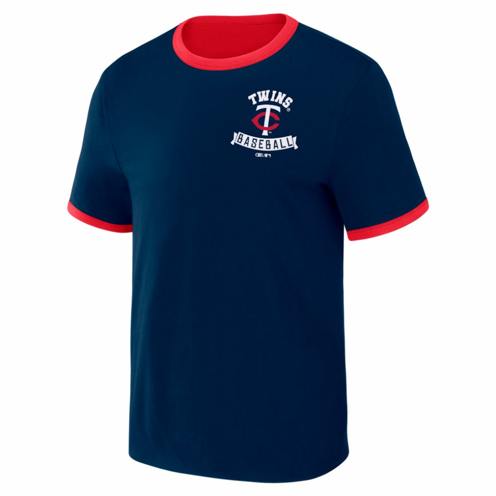 Minnesota Twins Darius Rucker Collection by Fanatics Two-Way Ringer Reversible T-Shirt - MLB T-shirts