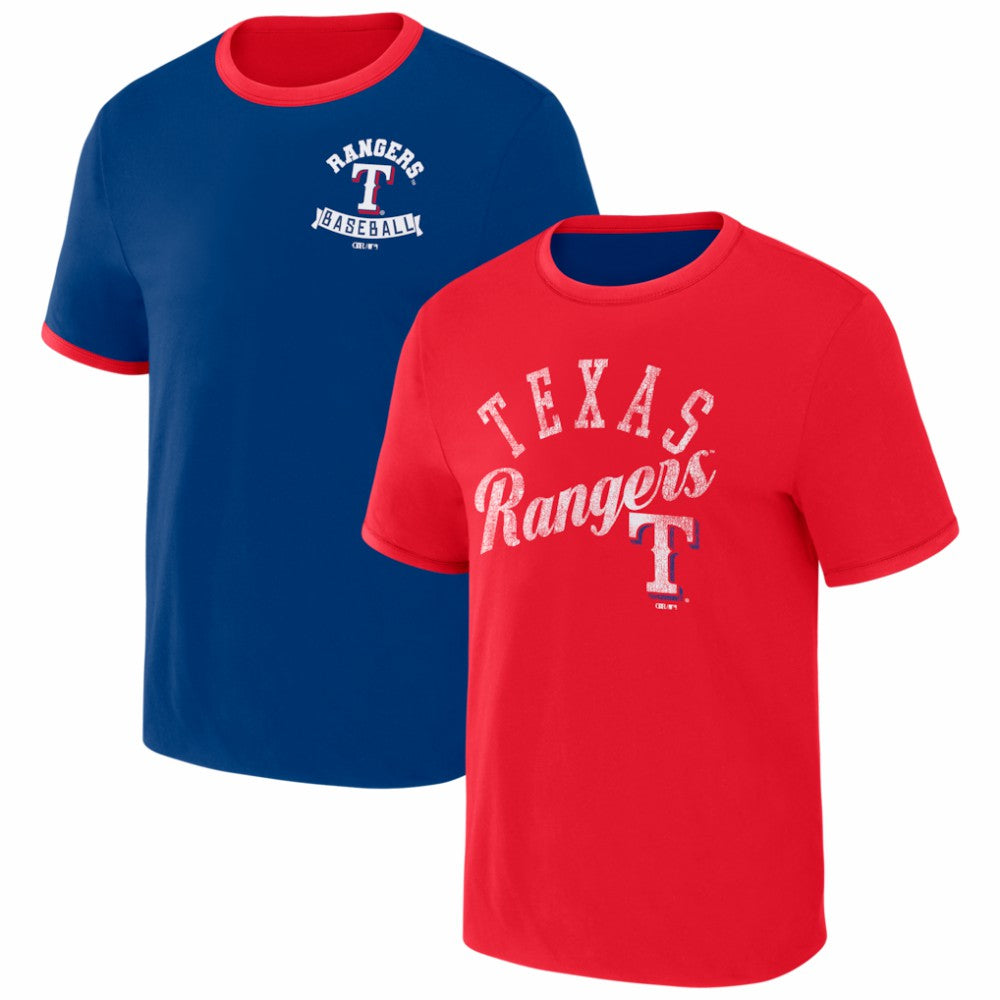 Texas Rangers Darius Rucker Collection by Fanatics Two-Way Ringer Reversible T-Shirt - MLB T-shirts