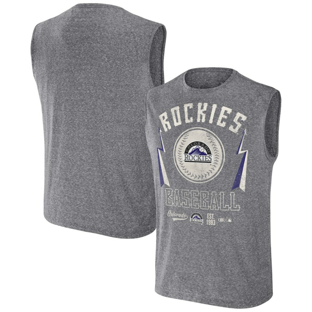 Colorado Rockies Darius Rucker Collection by Fanatics Relaxed-Fit Muscle Tank Top - MLB Tanks