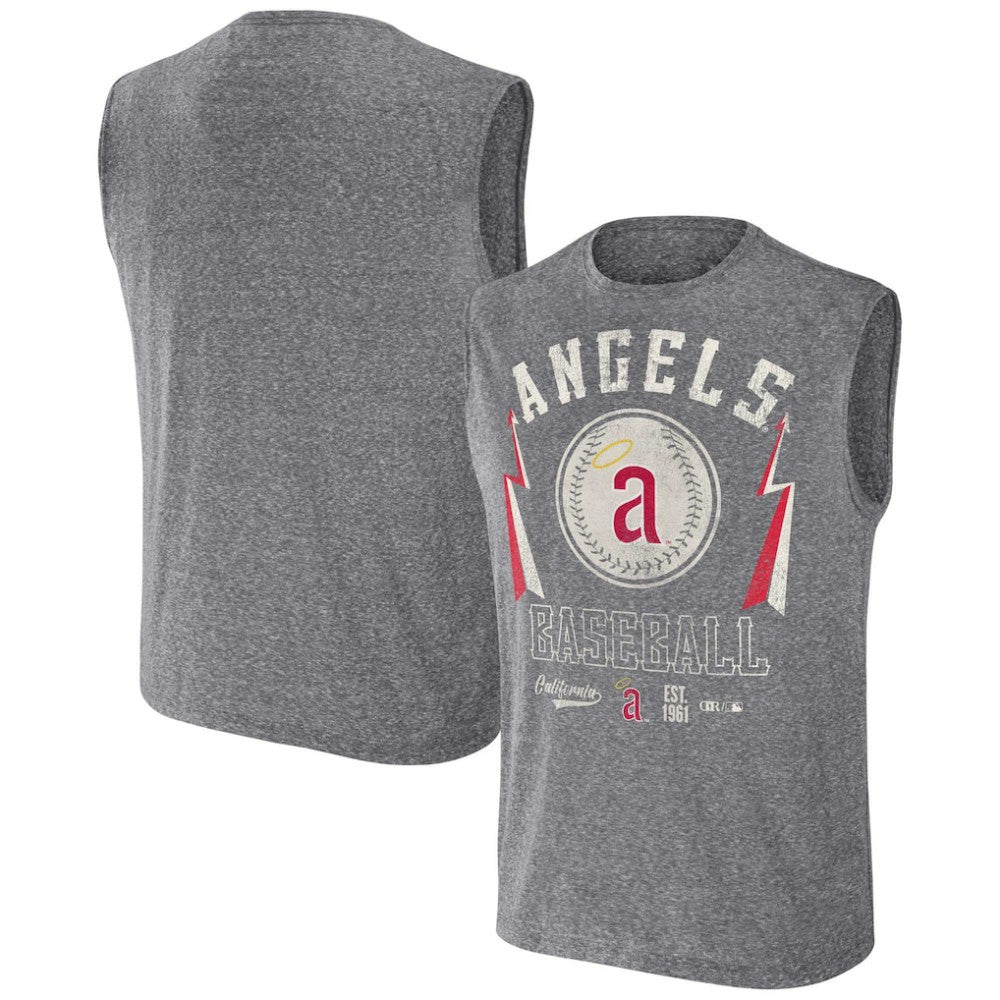 Los Angeles Angels Darius Rucker Collection by Fanatics Relaxed-Fit Muscle Tank Top - MLB Tanks