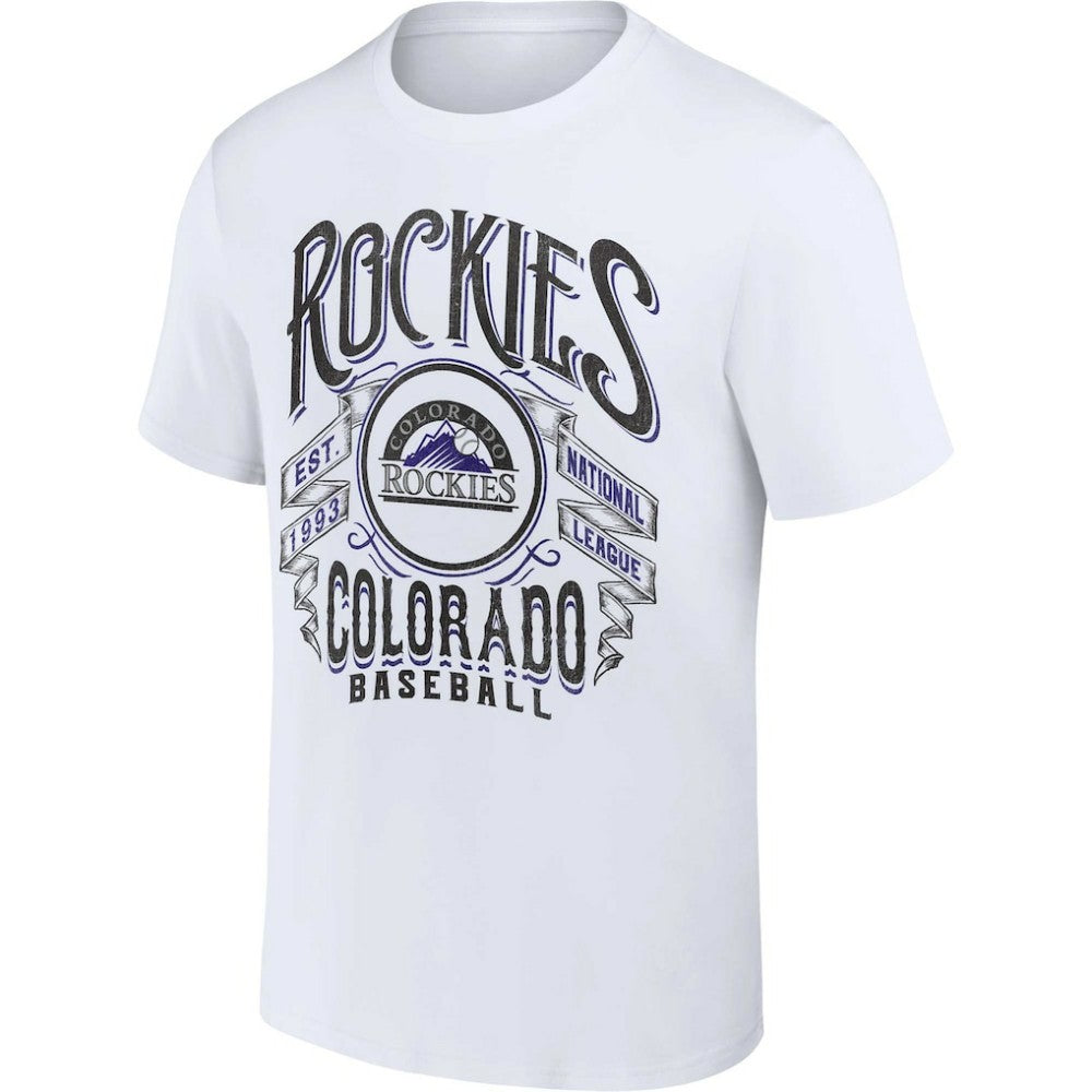 Colorado Rockies Darius Rucker Collection by Fanatics Distressed Rock T-Shirt - MLB T-shirts