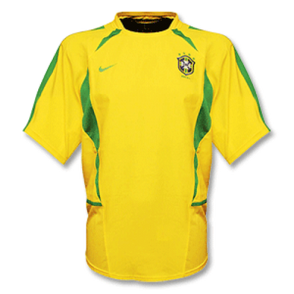 Ronaldinho #11 Retro Brazil Home Jersey World Cup 2002