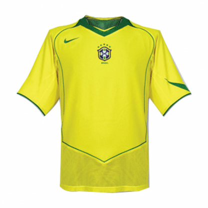 Ronaldo #9 Retro Brazil Home Jersey 2004