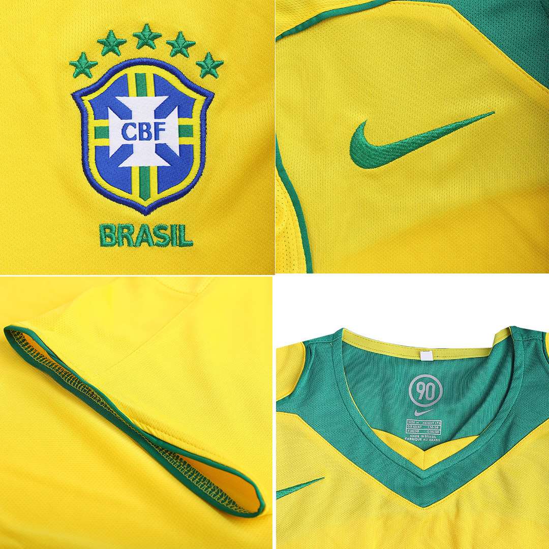 Ronaldo #9 Retro Brazil Home Jersey 2004