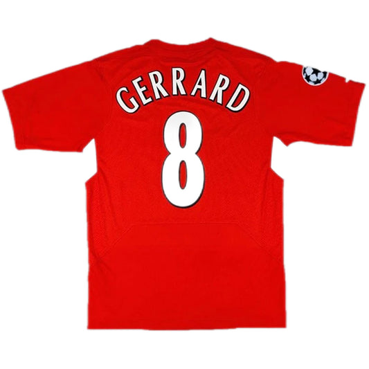 Gerrard #8 Retro Liverpool UCL Final Home Jersey 2005