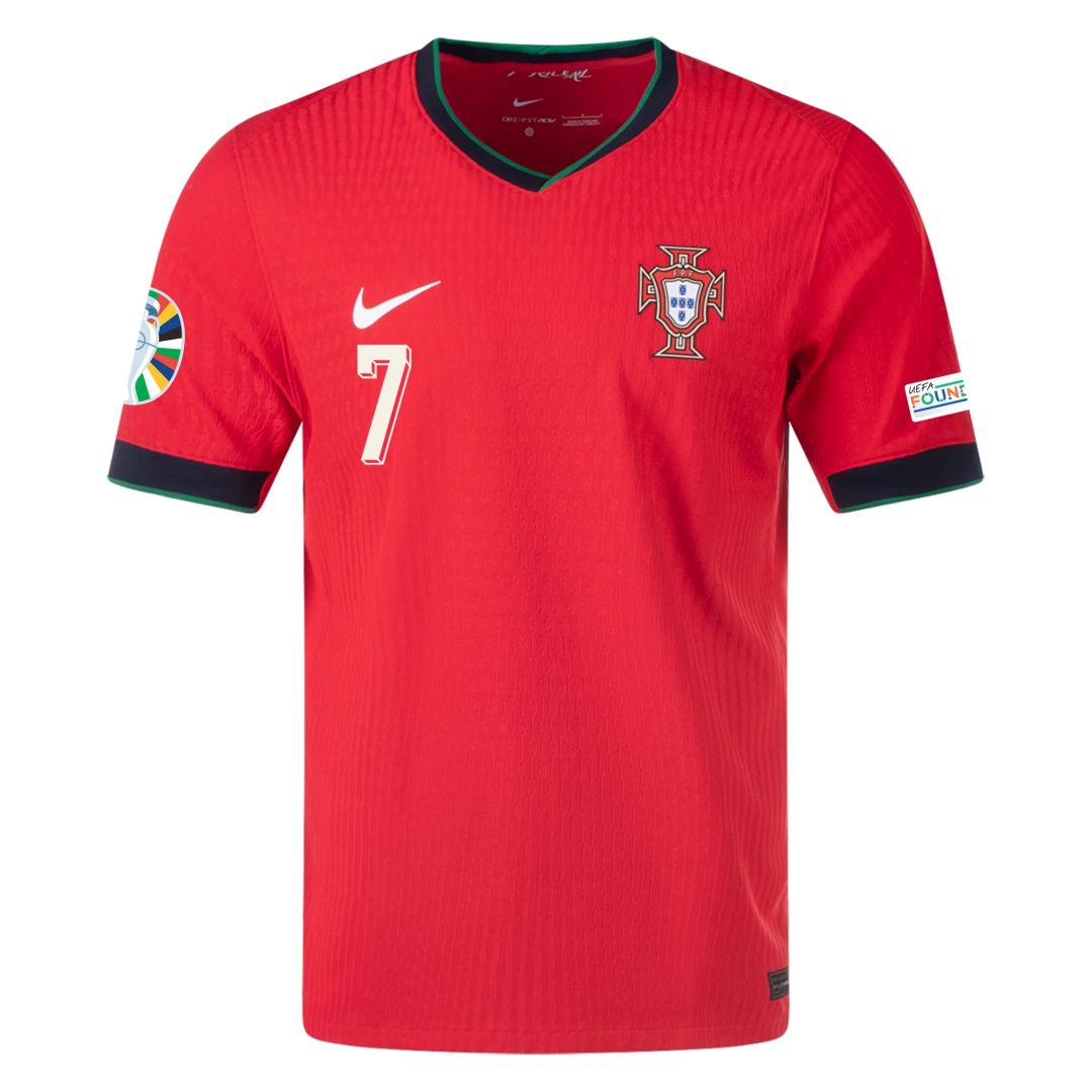 Ronaldo #7 Portugal Home Match Jersey Player Version EURO