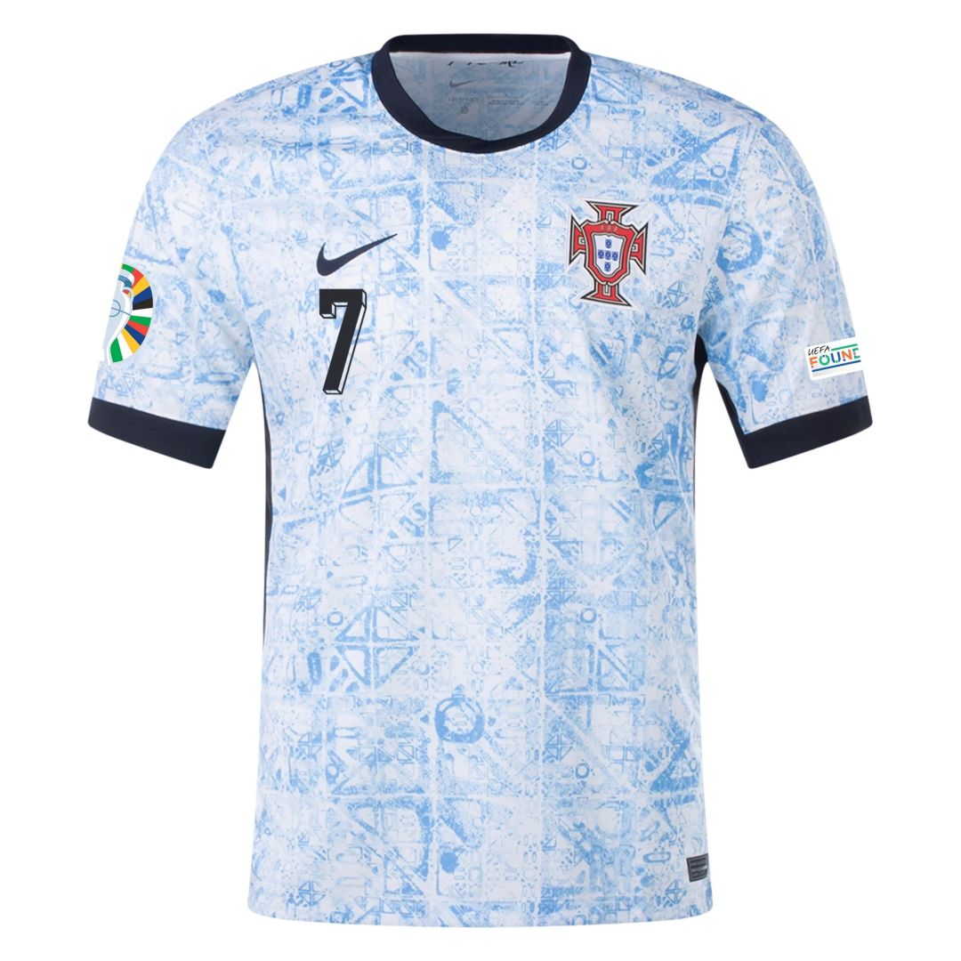 Ronaldo #7 Portugal Away Jersey Euro