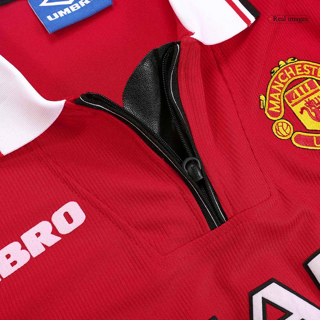 Beckham #7 Retro Manchester United Home Jersey 1999/00