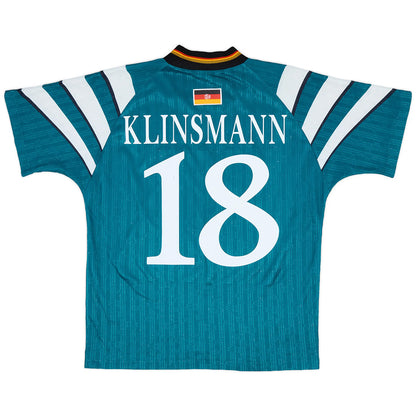 KLINSMANN #18 Retro Germany Away Jersey Euro Cup 1996