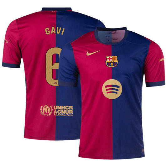 GAVI #6 Barcelona Home Spotify Logo Without Text Jersey