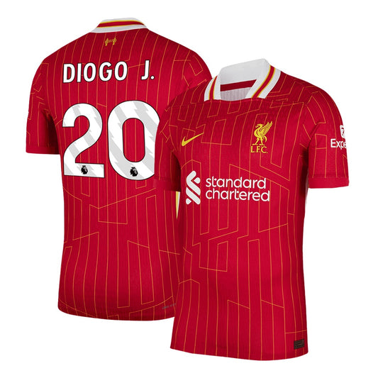 DIOGO J. #20 Liverpool Home Match Jersey Player Version