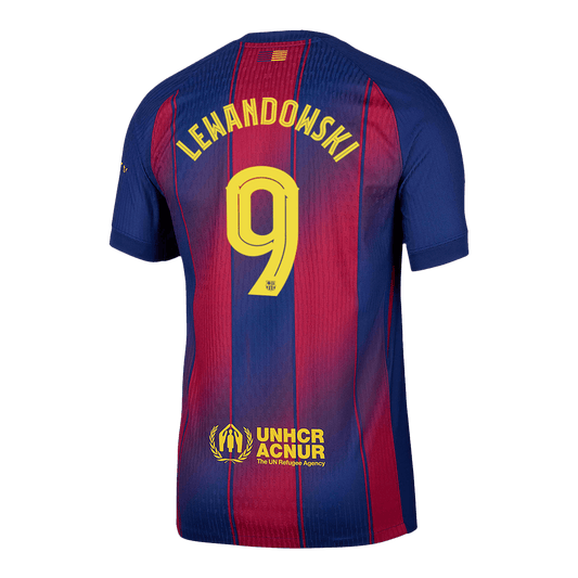 LEWANDOWSKI #9 Barcelona Home Match Jersey Player Version 2025/26 - UCL