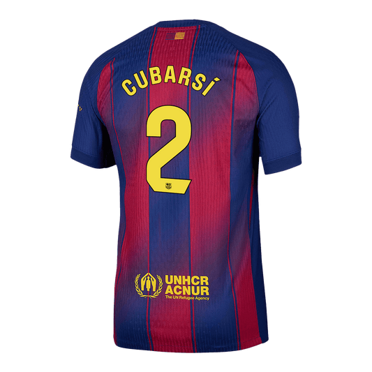 CUBARSÍ #2 Barcelona Home Match Jersey Player Version 2025/26