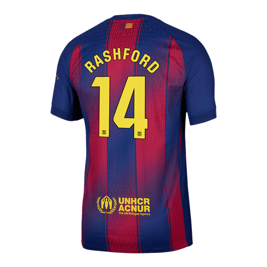 RASHFORD #14 Barcelona Home Match Jersey Player Version 2025/26