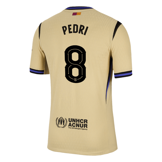 PEDRI #8 Barcelona Away Match Jersey Player Version 2025/26 - UCL