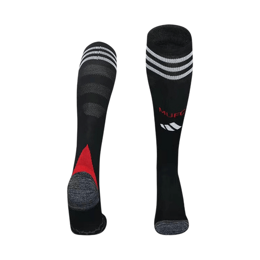 Manchester United Home Soccer Socks - Black 2025/26