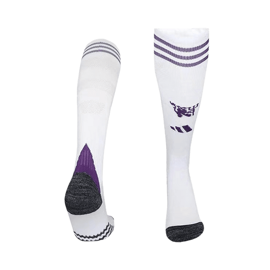 Kids Manchester United Away Soccer Socks - White 2025/26