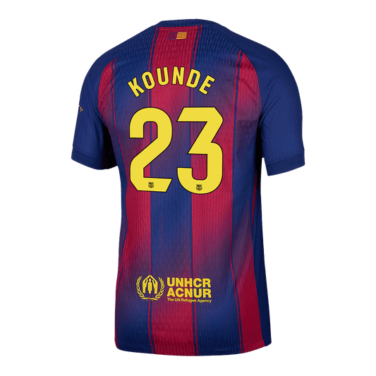 KOUNDE #23 Barcelona Home Match Jersey Player Version 2025/26