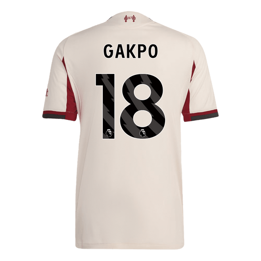 GAKPO #18 Liverpool Away Match Jersey Player Version 2025/26