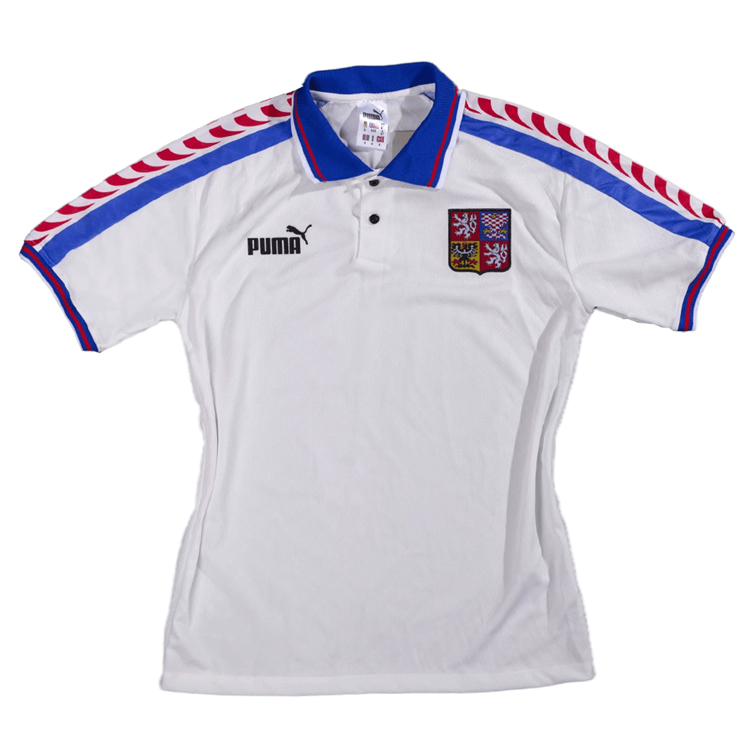 Nedved #4 Retro Czech Republic Away Jersey 1996