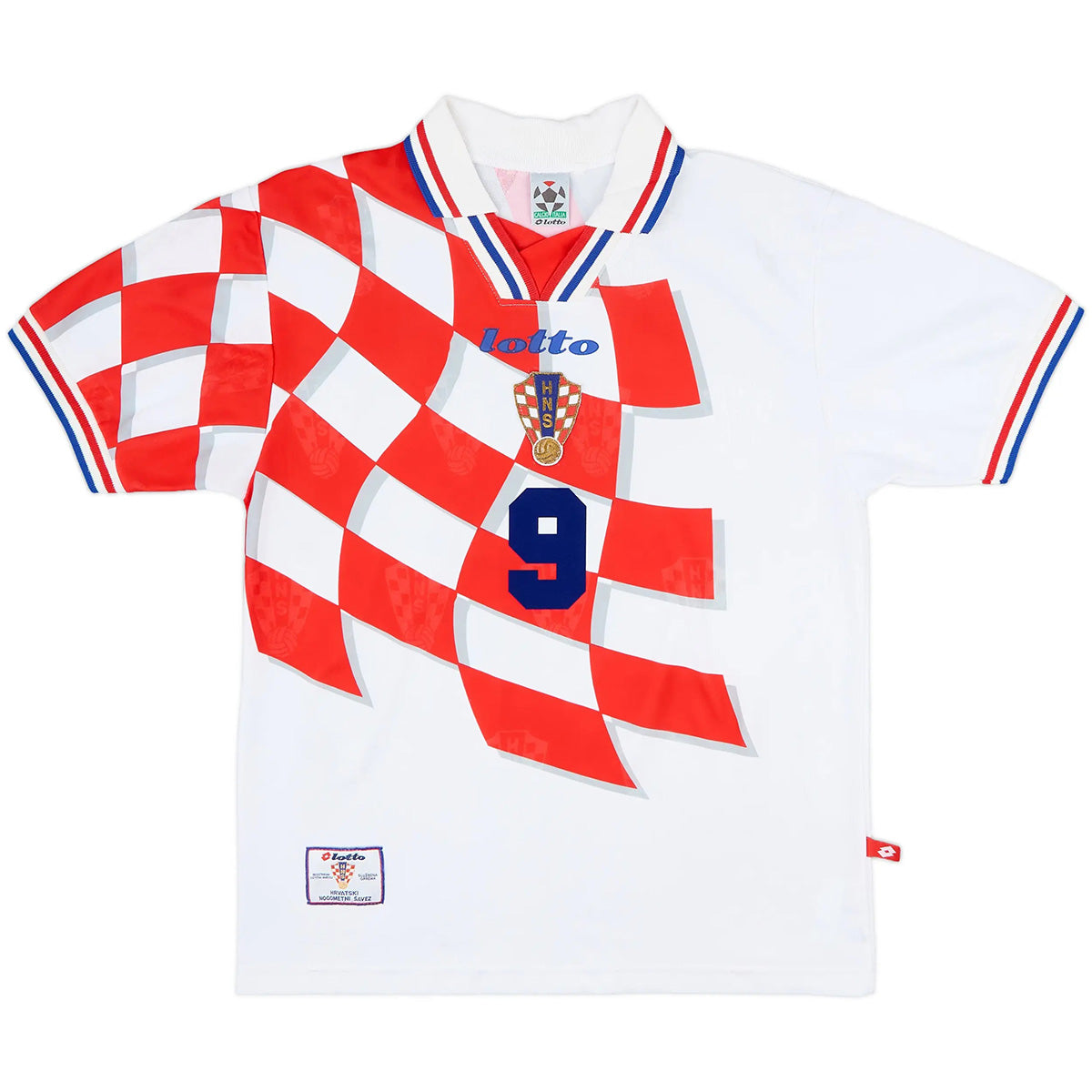 Šuker #9 Retro Croatia Home Jersey World Cup 1998