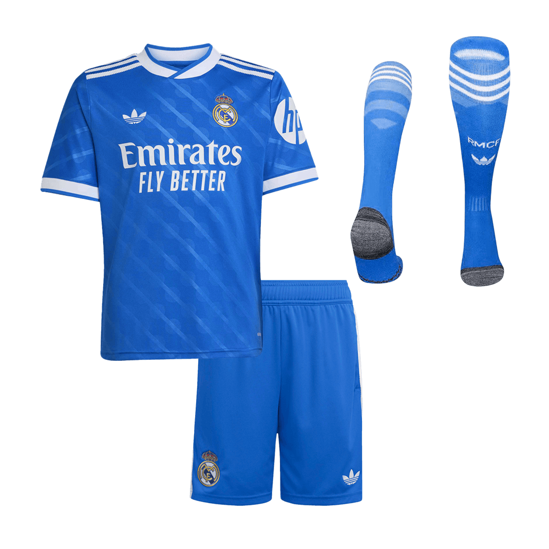 Kids Real Madrid Third Jersey Full Kit 2025/26