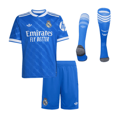 Kids Real Madrid Third Jersey Full Kit 2025/26