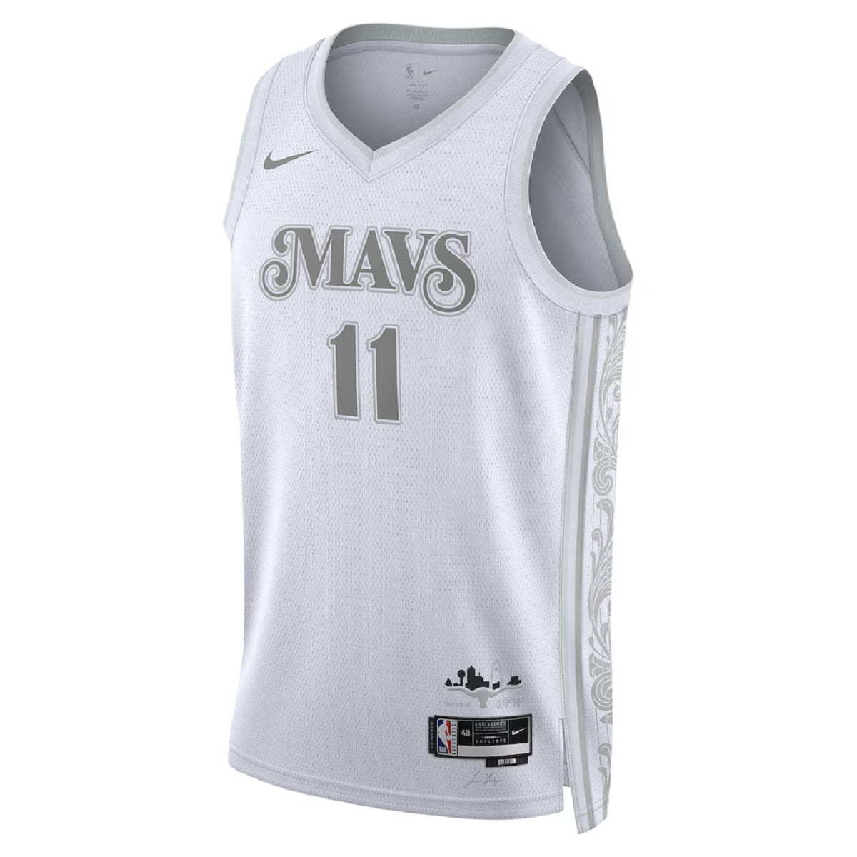 Unisex Dallas Mavericks Kyrie Irving #11 White Swingman Jersey - City Edition