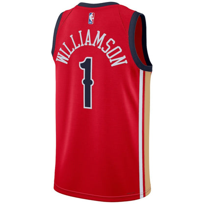 Unisex New Orleans Pelicans Zion Williamson #1 Red Swingman Jersey - Statement Edition