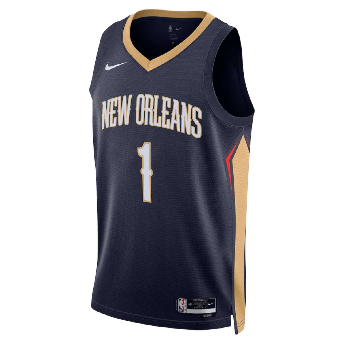Unisex New Orleans Pelicans Zion Williamson #1 Navy Swingman Jersey - Icon Edition