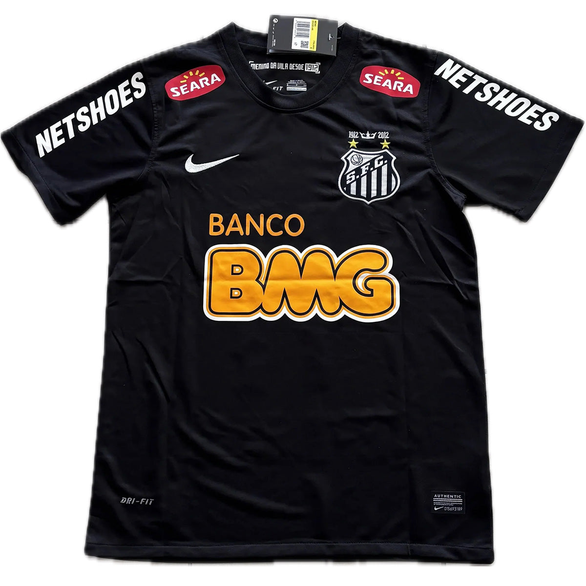 Neymar Jr #10 Retro Santos FC Away Jersey 2011/12