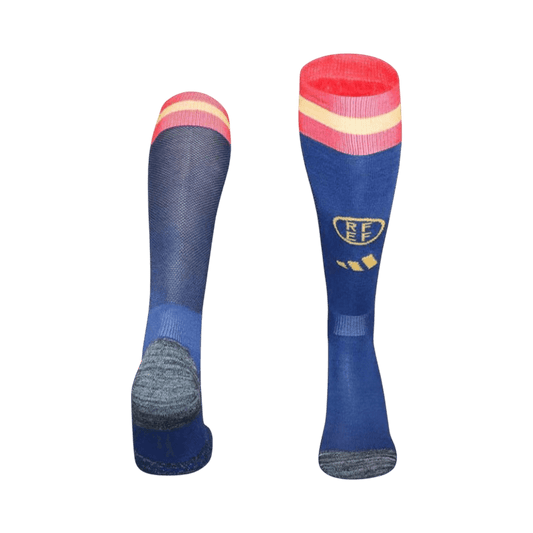 Kids Spain Home Soccer Socks - Blue 2026