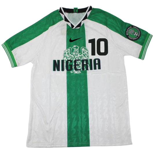 Okocha #10 Retro Nigeria Away Jersey 1996