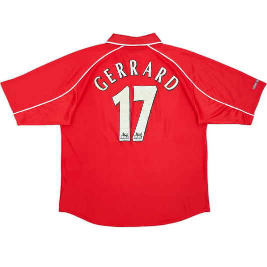 Gerrard #17 Retro Liverpool Home Jersey 2000/02