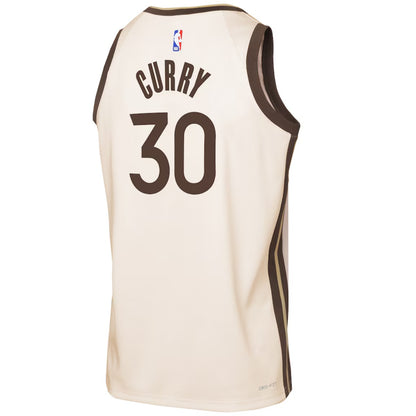 Unisex Golden State Warriors Stephen Curry #30 Nike Tan 2025/26 Swingman Jersey - City Edition