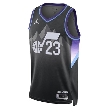 Unisex Utah Jazz Lauri Markkanen #23 Black Swingman Jersey - Statement Edition