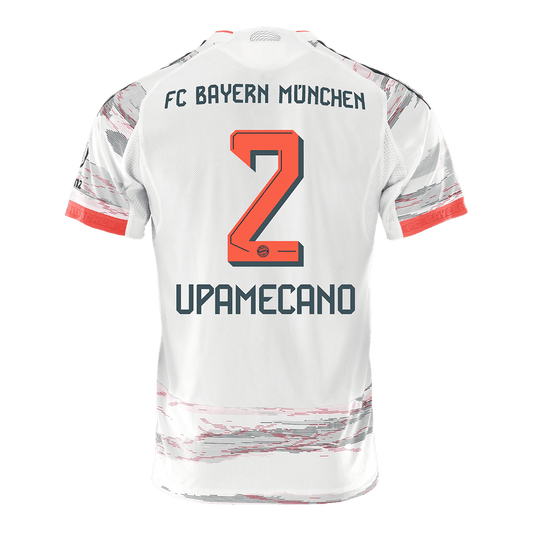 UPAMECANO #2 Bayern Munich Away Match Jersey Player Version 2025/26