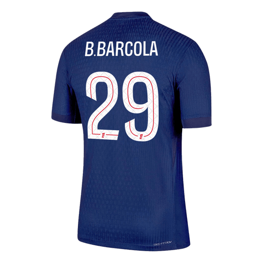 B.BARCOLA #29 PSG Home Match Jersey Player Version 2025/26