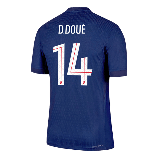 D.DOUÉ #14 PSG Home Match Jersey Player Version 2025/26