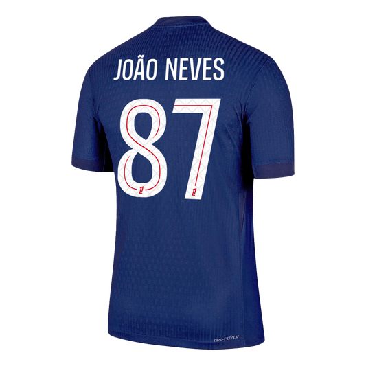 JOÃO NEVES #87 PSG Home Match Jersey Player Version 2025/26