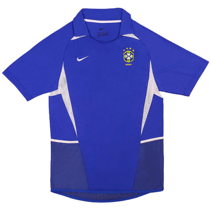 Ronaldinho #11 Retro Brazil Away Jersey World Cup 2002