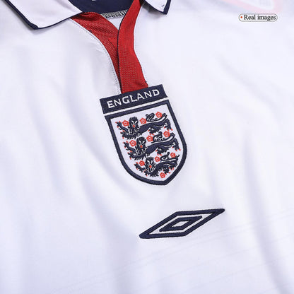Beckham #7 Retro England Home Jersey Euro Cup 2004
