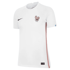 France  Women's EC22 Away Soccer Jersey - White-Pink Glaze
