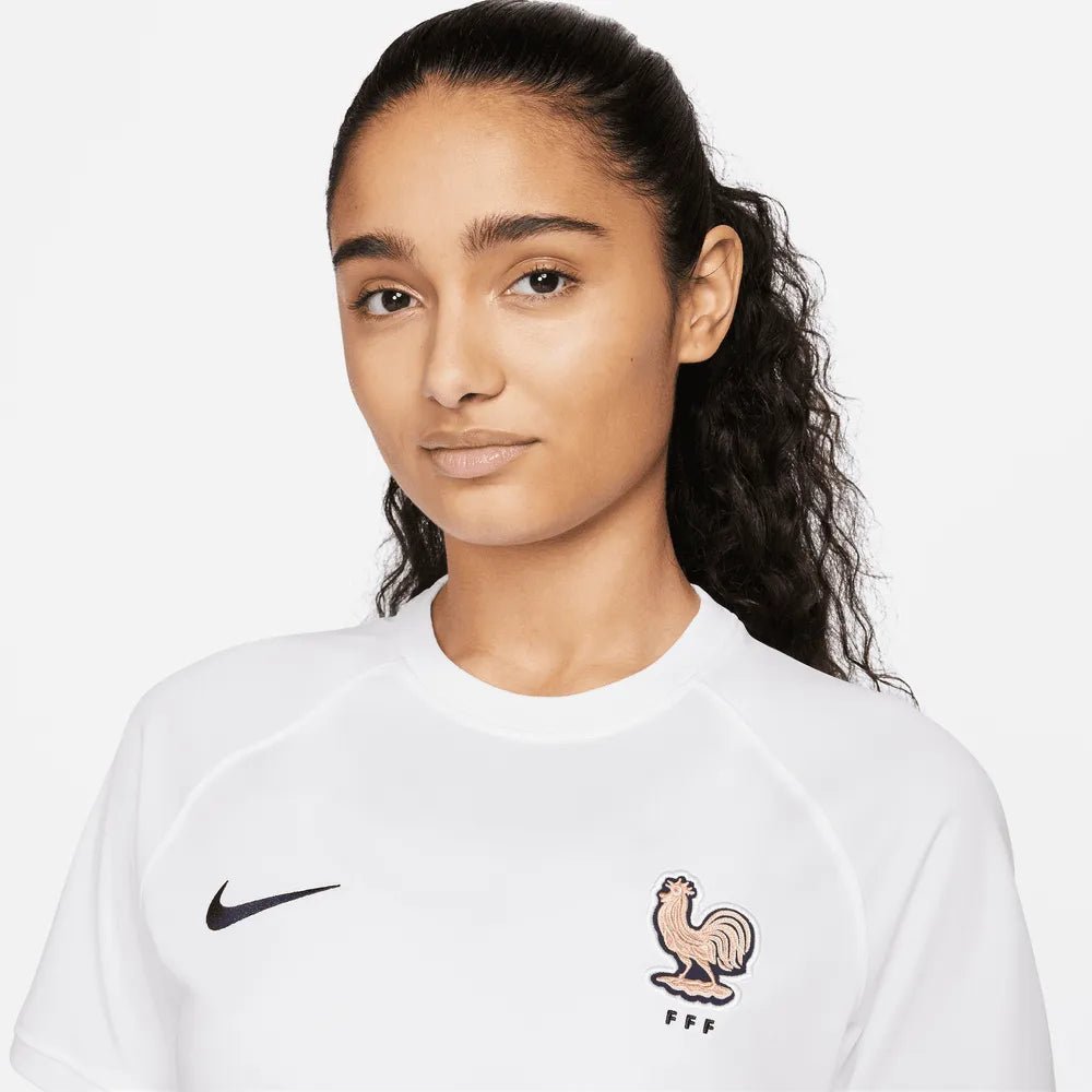 France  Women's EC22 Away Soccer Jersey - White-Pink Glaze