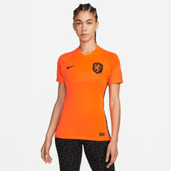 Netherlands  Women's EC22 Home Soccer Jersey - Total Orange-Black