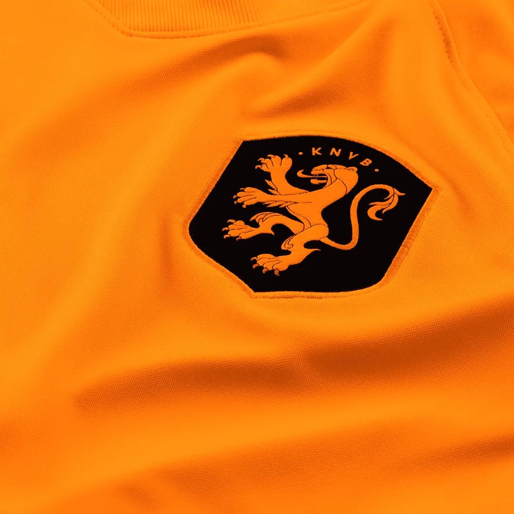 Netherlands  Women's EC22 Home Soccer Jersey - Total Orange-Black