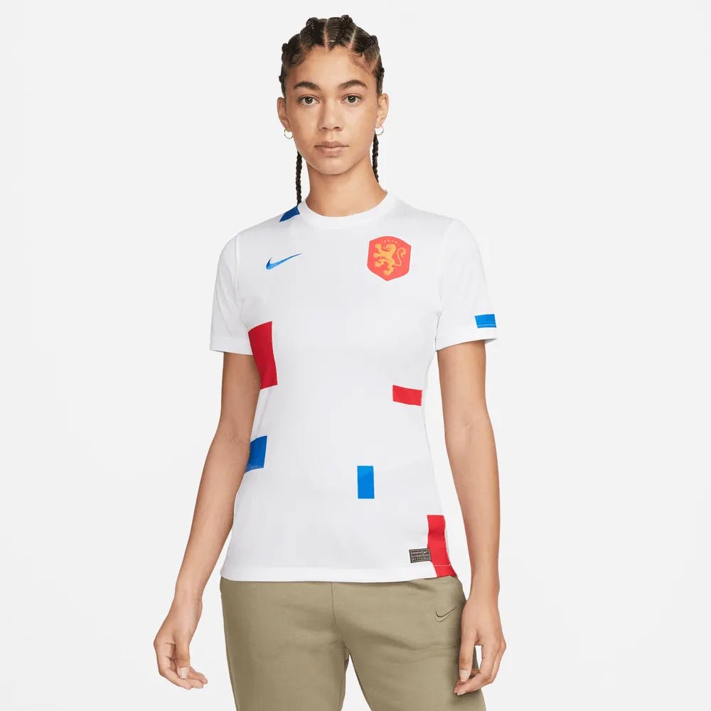 Netherlands  Women's EC22 Away Soccer Jersey - White-Soar